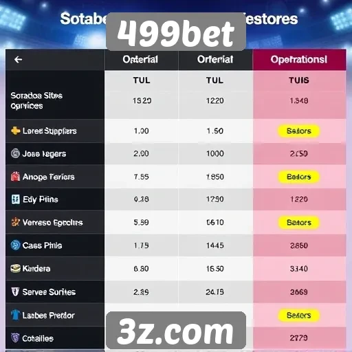 Comparação entre 499bet e concorrentes do setor